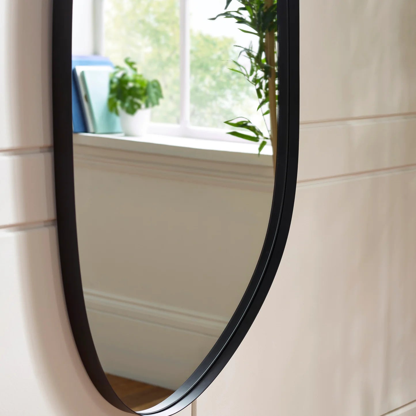 Marino Organic Shaped Black Wall Mirror